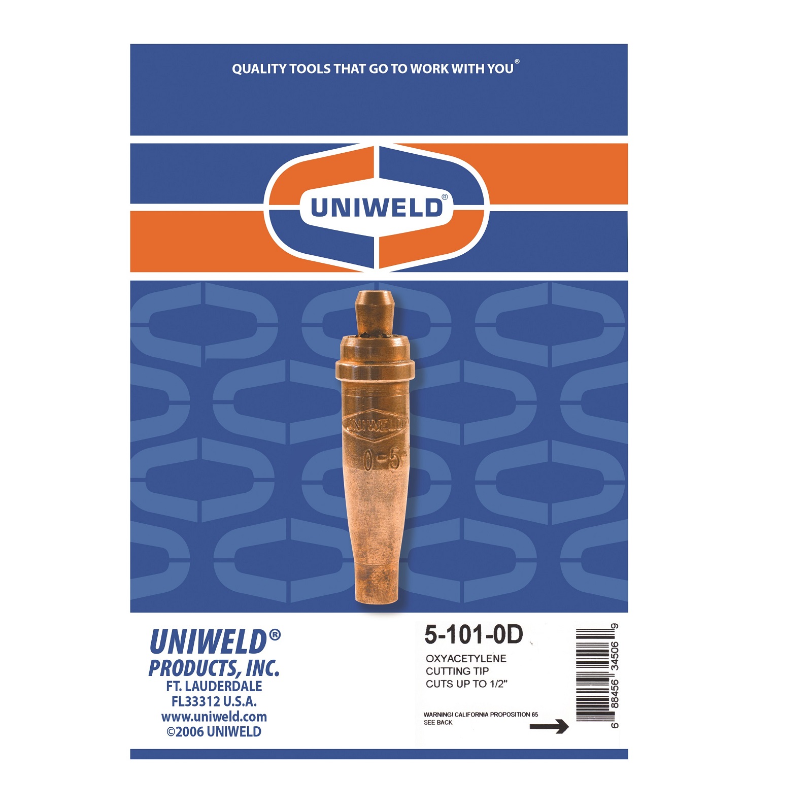 Uniweld 1-101A-0 Series Ameriflame Cutting Tip for Use with Oxygen and Acetylene 