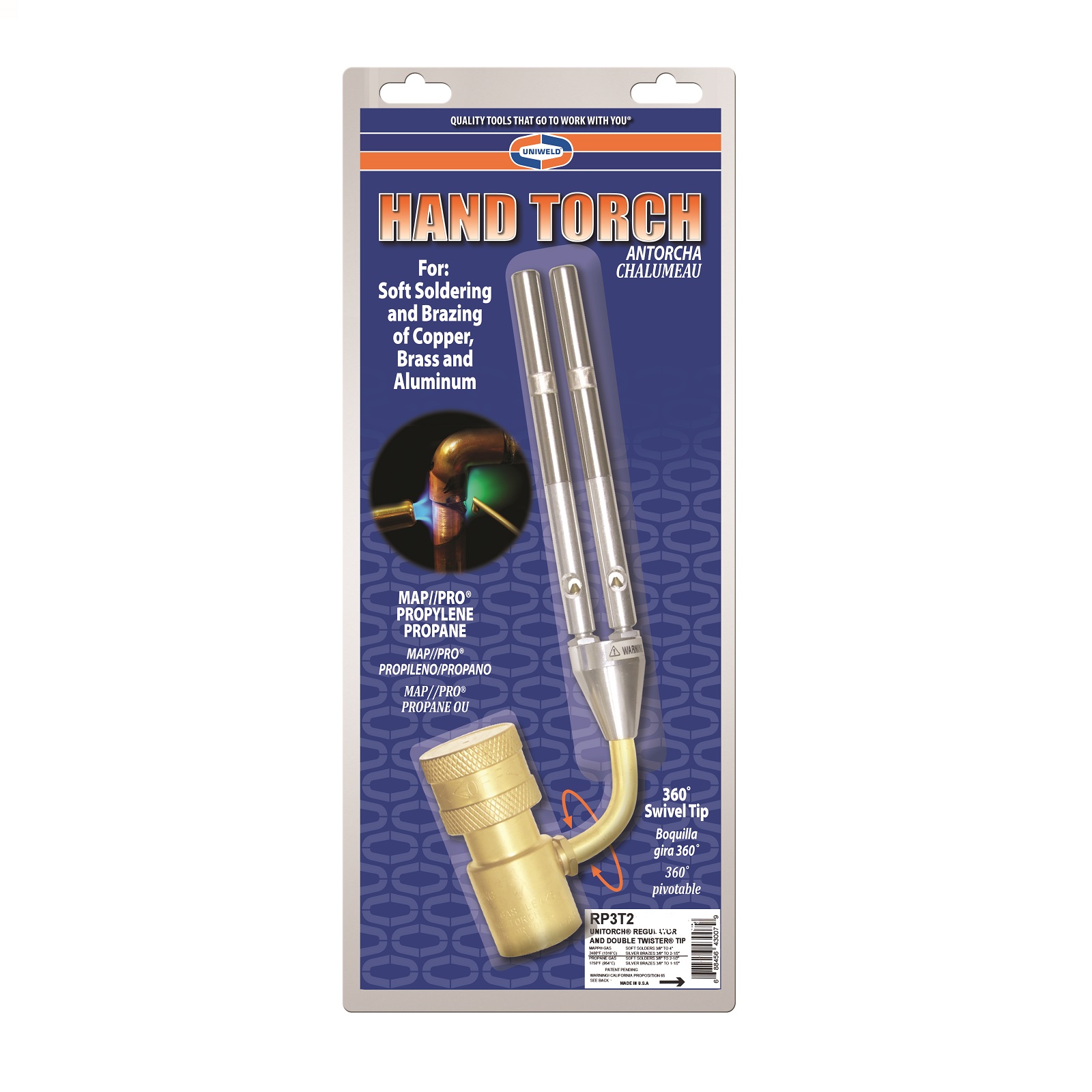 Uniweld RP3T4 Hand Torch with LP Thruster Tip Uniweld Products Inc. 