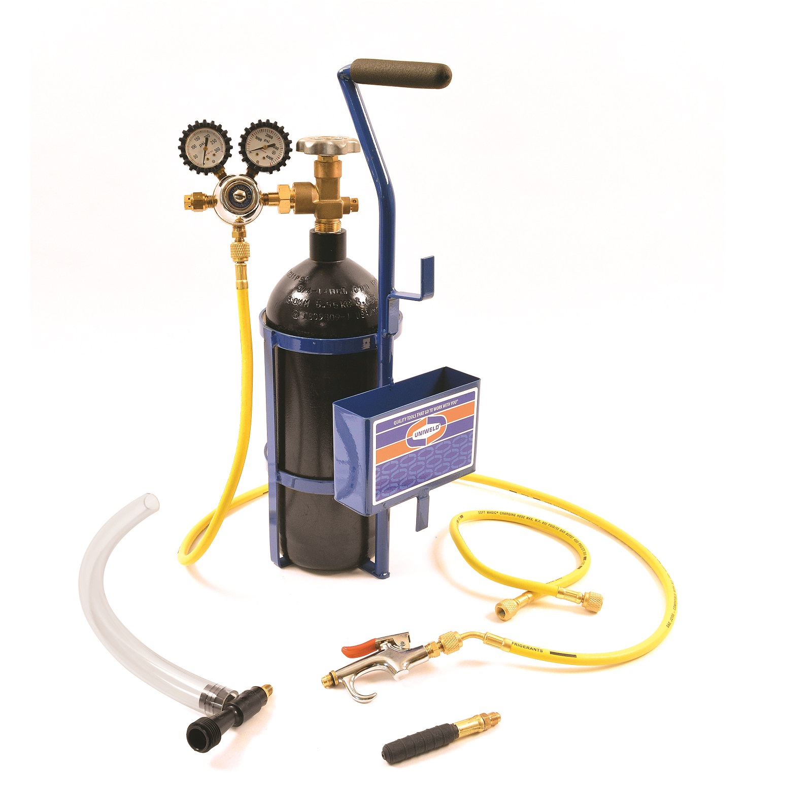 Uniweld 40040 Nitrogen Sludge Sucker and Blaster Kit with Metal Carrying Stand 