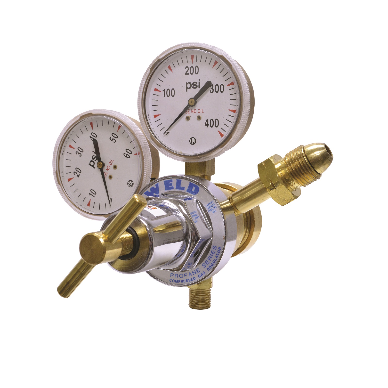 Uniweld RUH8212 Medium/Heavy Duty Single Stage LPG and All fuel gas Regulator with a CGA510 Inlet 